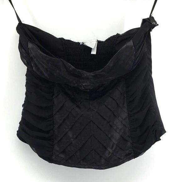 Charlotte Russe Black Ruched Corset‎ Top Medium - Picture 4 of 6